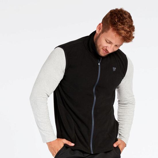 Chaleco Polar Negro Hombre Up Basic