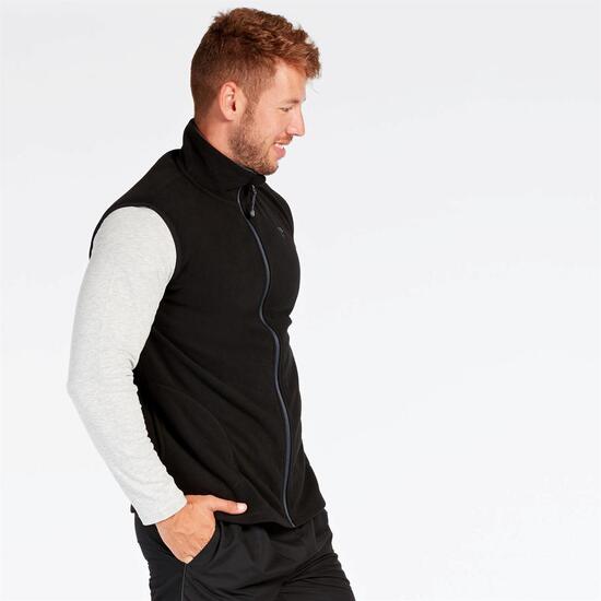Chaleco Polar Negro Hombre Up Basic