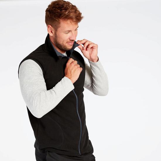Chaleco Polar Negro Hombre Up Basic