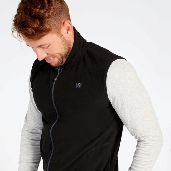 Chaleco Polar Negro Hombre Up Basic
