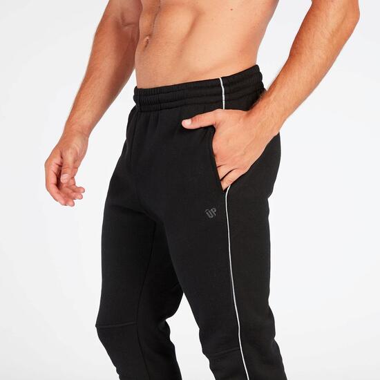 Pantalón Chándal Negro Hombre Up Basic Felpa