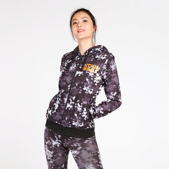 Sudadera Star Wars Estampado Negro Mujer