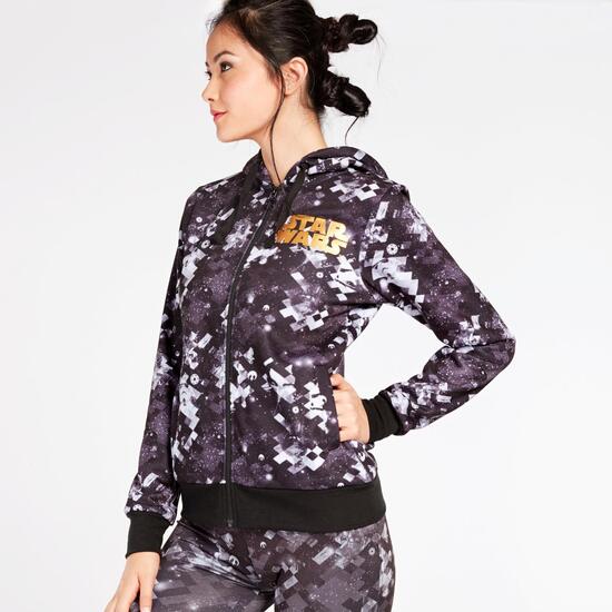 Sudadera Star Wars Estampado Negro Mujer