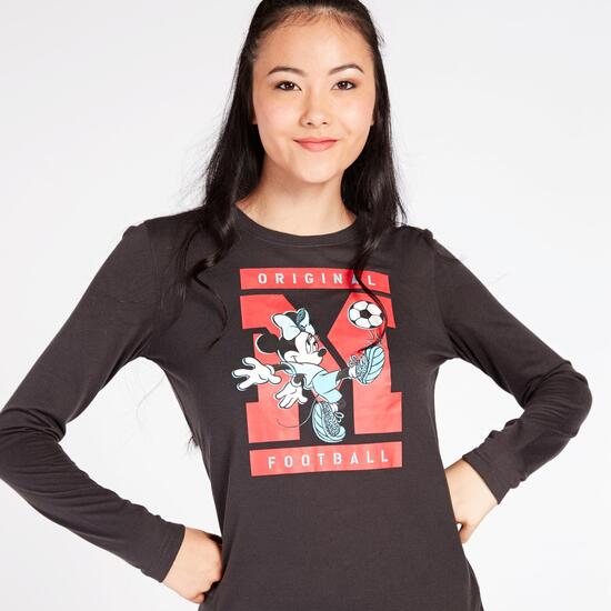 Camiseta Minnie Gris Mujer