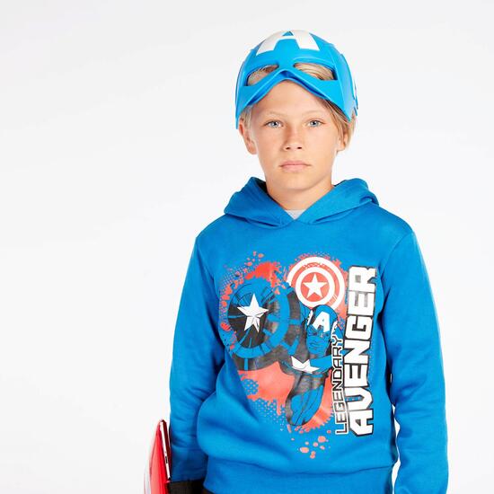 Sudadera Capitán América Azul Niño (10-16)