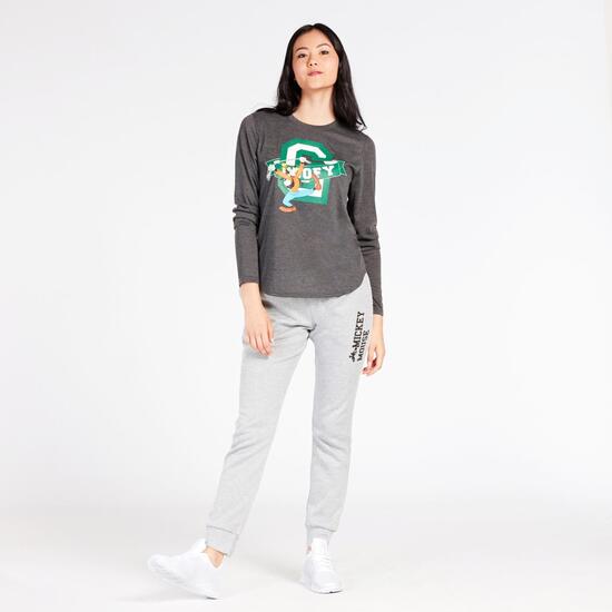 Pantalón Mickey Gris Claro Mujer