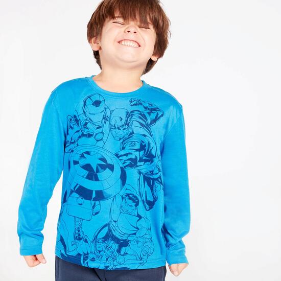 Camiseta Marvel Azul Niño (2-8)