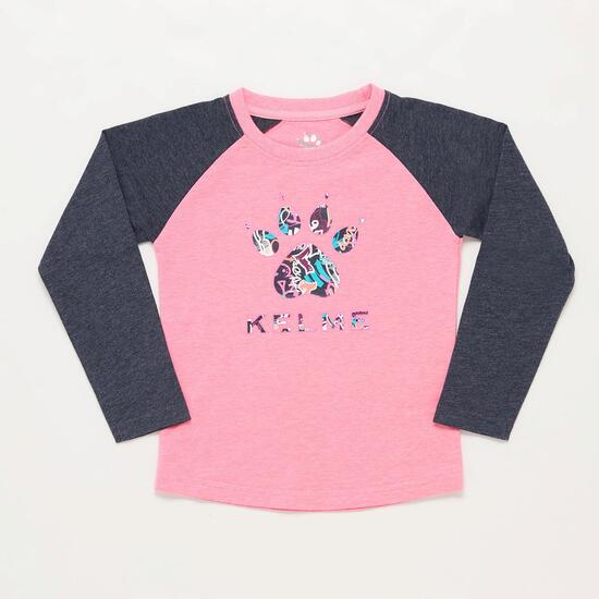 Camiseta Manga Larga Rosa Niña Kelme