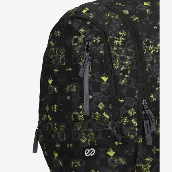Mochila Escolar Geométrica Gris Silver