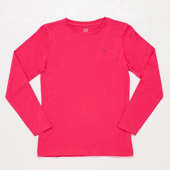 Camiseta Manga Larga Rosa Junior Up Basic