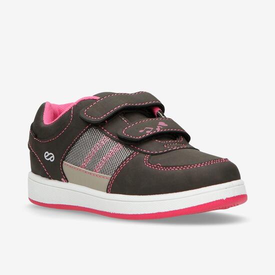Zapatillas Casual Velcros Grises Niña Silver (28-35)