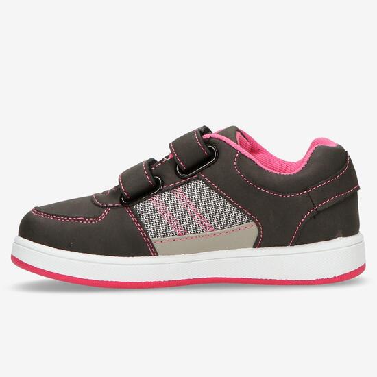 Zapatillas Casual Velcros Grises Niña Silver (28-35)