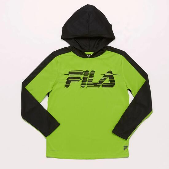 Camiseta Manga Larga Verde Junior Fila