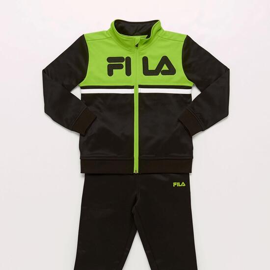 Chándal Fila Negro Verde Niños (4-8)