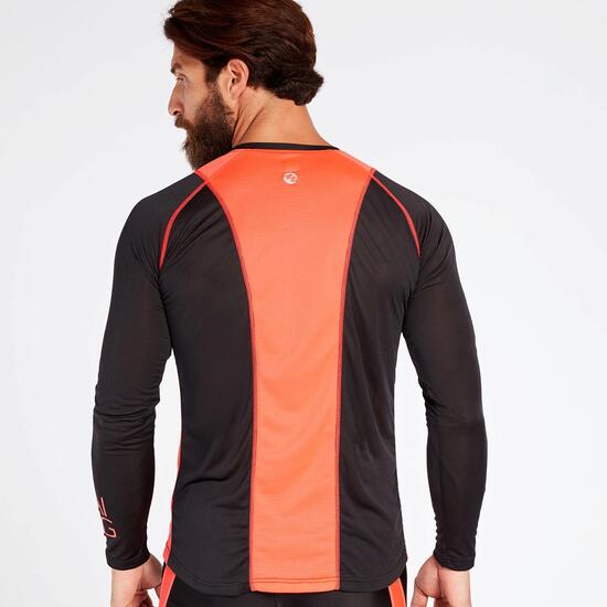 Camiseta Manga Larga Running Ipso Combi Negra
