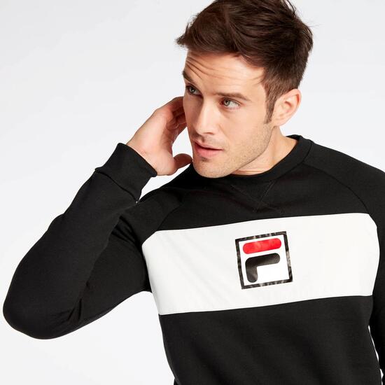sudadera fila negra hombre