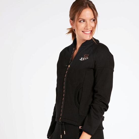 Chaqueta Capucha Fila Negro