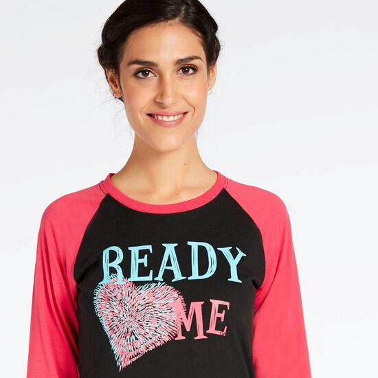 Camiseta Manga Larga Rosa Up Stamps