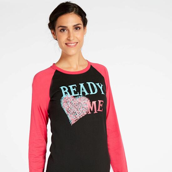 Camiseta Manga Larga Rosa Up Stamps