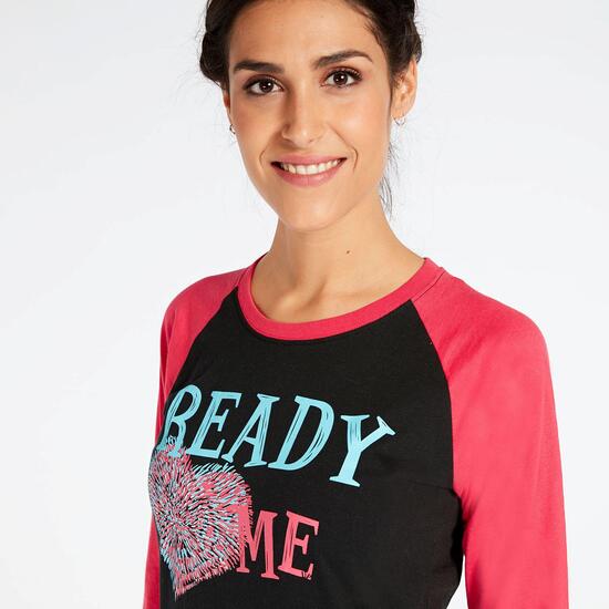 Camiseta Manga Larga Rosa Up Stamps