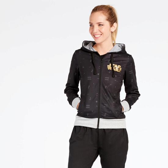 Sudadera Star Wars Negros Gris Claro Mujer