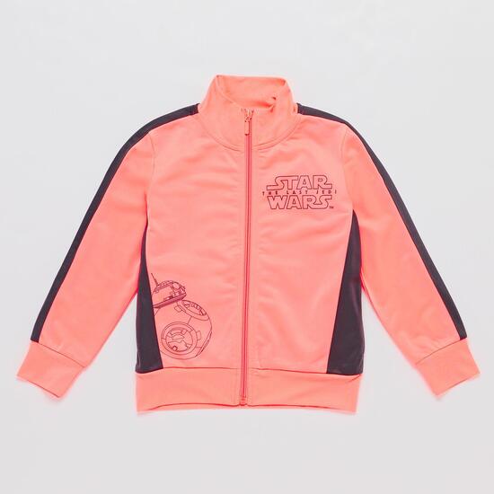 Chándal Star Wars Coral Gris Niña