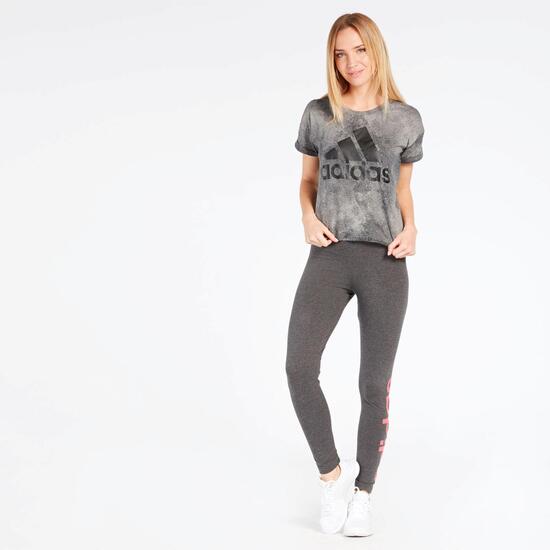 Camiseta Crop adidas Gris
