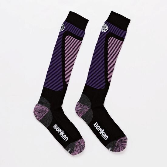 Calcetines Nieve Boriken Negro Morado