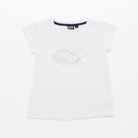 Camiseta Star Wars Blanca Niña