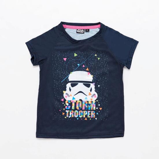 Camiseta Star Wars Azul Niña