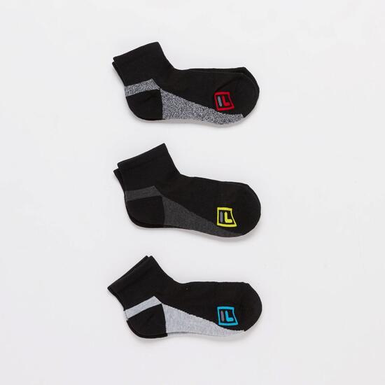 Calcetines Fila Cortos Niño Negros