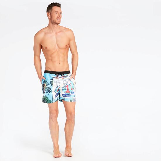 SLVR CRO BAÑADOR CORTO PLAYA MICRO ESTAMP