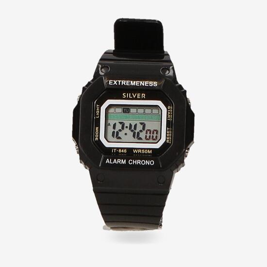 Reloj Sport Negro Silver
