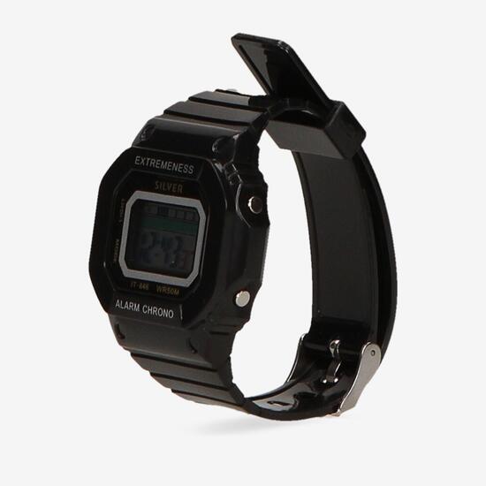 Reloj Sport Negro Silver