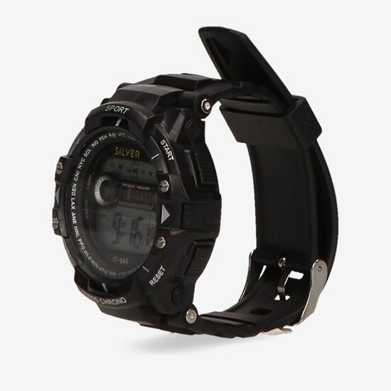 Reloj Deportivo Negro Silver Reloj Deportivo Negro Silver
