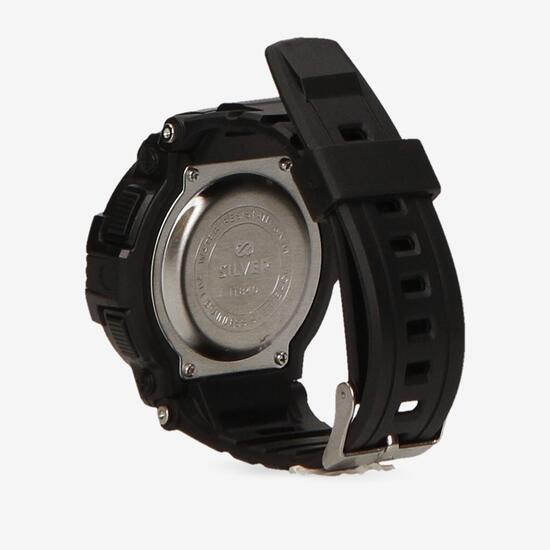Reloj Deportivo Negro Silver Reloj Deportivo Negro Silver