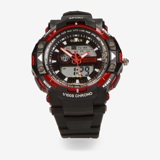 Reloj Deportivo Negro Silver