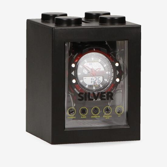 Reloj Deportivo Negro Silver