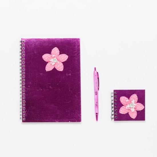 Libreta y Boli Fucsia