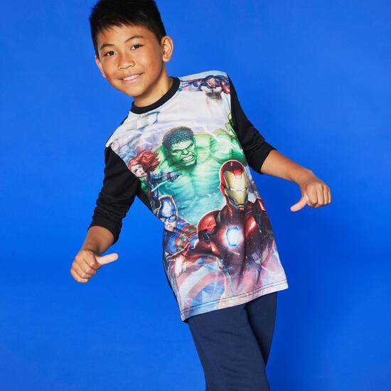 Camiseta Manga Larga Avengers Junior Camiseta Manga Larga Avengers Junior