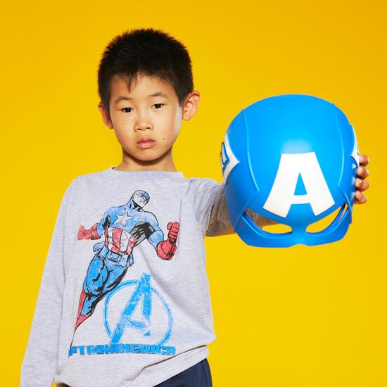 Camiseta Manga Larga Capitán América Niño