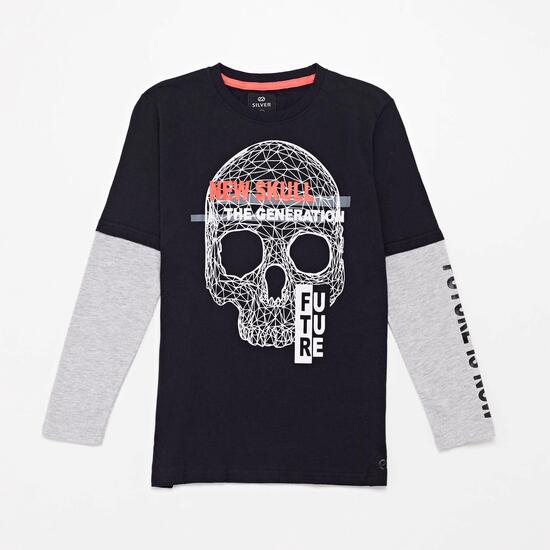 Camiseta Manga Larga Silver Future Junior