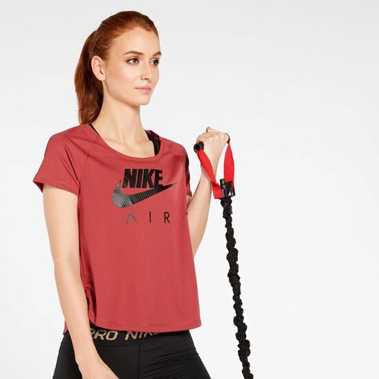 camiseta nike roja mujer