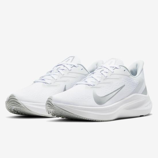 Nike Air Zoom Winflo 7 - Blanco - Zapatillas Running Mujer | Sprinter