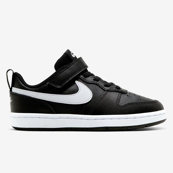 Nike Court Borough -Negro- Zapatillas Velcro Niño | Sprinter