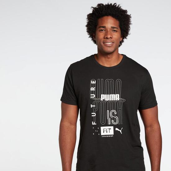 Puma Graphic - Negro - Camiseta Running Hombre | Sprinter