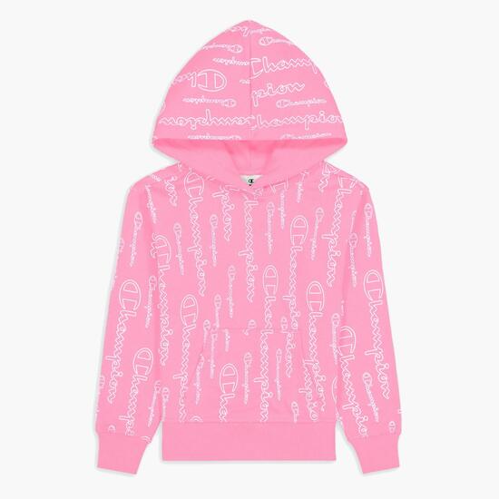 Champion Legacy Logo - Rosa - Sudadera Capucha Chica | Sprinter