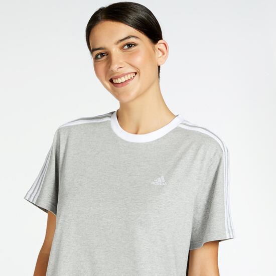 adidas Stripes - Gris - Camiseta Mujer | Sprinter