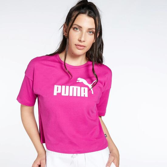 Puma Essential - Fucsia - Camiseta Crop Mujer Sprinter