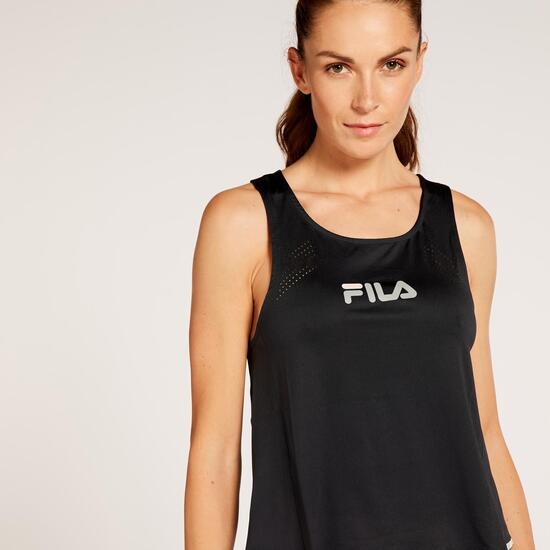 Color de malva Grupo agricultores Fila Run - Negro - Camiseta Running Mujer | Sprinter